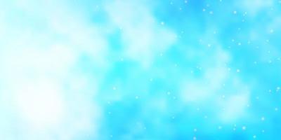 Light BLUE vector background with colorful stars.