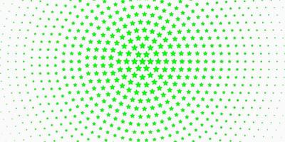 Light Green vector pattern with abstract stars.