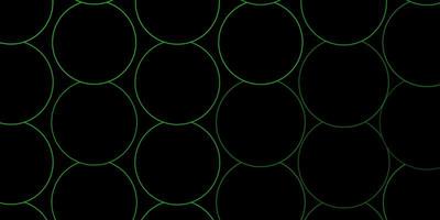 Dark Green vector texture with disks.