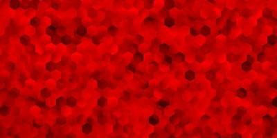 Light red, yellow vector cover with simple hexagons.
