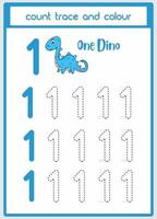 Count Traces and Colors dino number 1