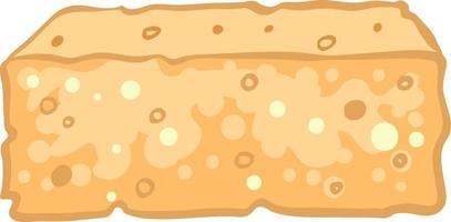 Sponge in cartoon style isolated on white background vector