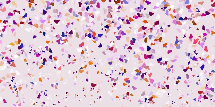 Light pink, yellow vector pattern with abstract shapes.