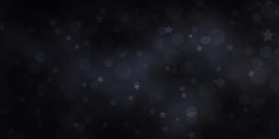 Light Gray vector background with circles, stars.