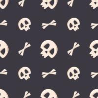 seamless pattern with skulls and crossbones for  halloween vector