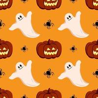 Bright dark pattern with pumpkins. Festive decoration for Halloween vector