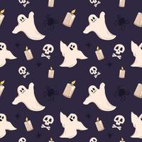 Bright dark seamless pattern. Festive autumn decoration for Halloween vector