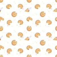 Seamless pattern with chinese fortune cookies vector