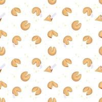 Seamless pattern with chinese fortune cookies vector