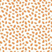 Seamless background with almonds. Cute print with nuts vector