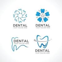 pack of logo dental clinic vector