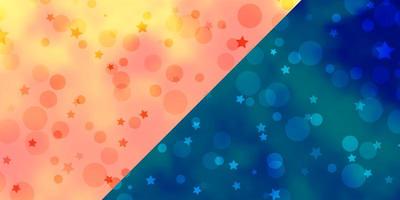 Vector background with circles, stars.