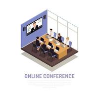 Ilustración de vector de concepto de conferencia de negocios