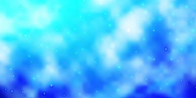 Light BLUE vector texture with beautiful stars.