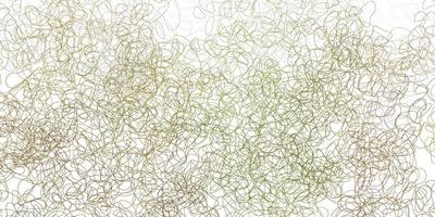 Light green, yellow vector backdrop with chaotic shapes.