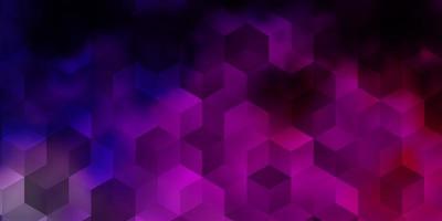 Dark Purple, Pink vector template in hexagonal style.