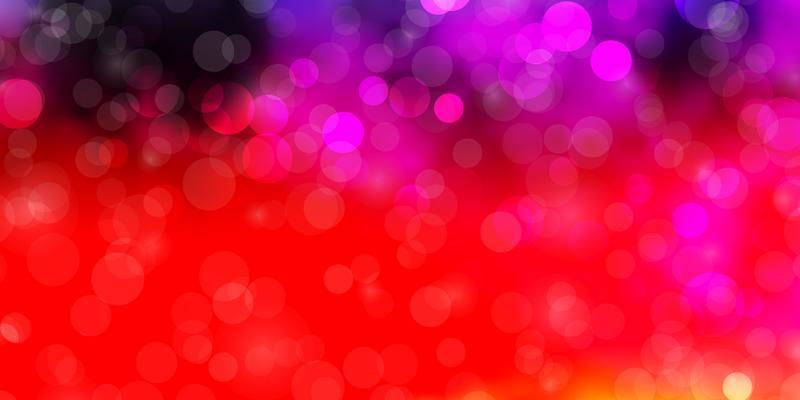 Light Red, Yellow vector background with circles.