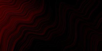 Dark Red vector background with curved lines.