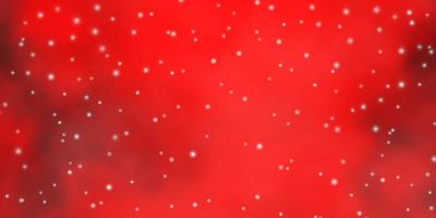 Light Red vector layout with bright stars.