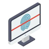 Thumb Scanning Concepts vector
