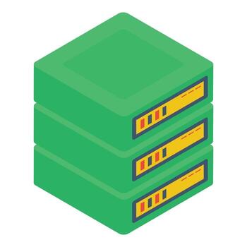 estante del servidor de datos vector