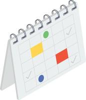 conceptos de calendario de eventos vector