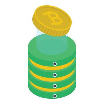 conceptos de pila de bitcoins vector