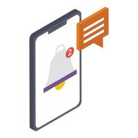 Online Phone Notification vector