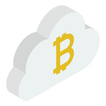 Bitcoin Cloud Technology vector