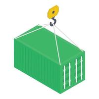 Shipping Container Lifting vector