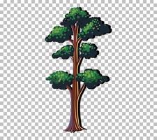 un árbol con hojas verdes vector