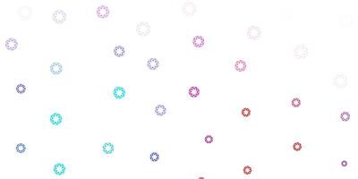 Light blue, red vector background with spots.