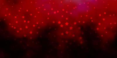 Dark Pink, Red vector pattern with abstract stars.