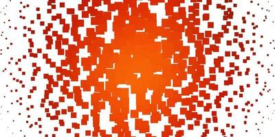 textura de vector naranja claro en estilo rectangular.