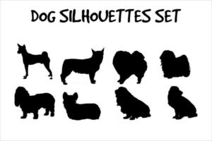 Dog Silhouettes Animal Set eps 10 vector