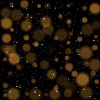 bokeh dorado brillante estrellas doradas y plateadas brillantes vector