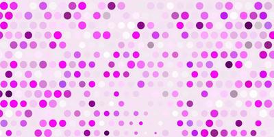 Light purple, pink vector backdrop with dots.