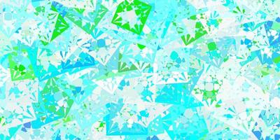 Light Blue, Green vector backdrop with triangles, lines.