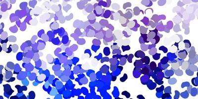 Light pink, blue vector texture with memphis shapes.