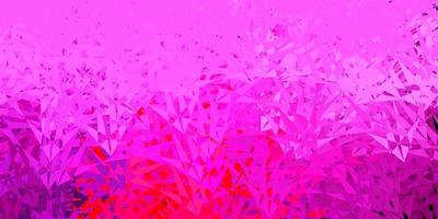 Light purple, pink vector background with triangles.