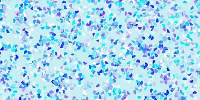 Light pink, blue vector pattern with abstract shapes.