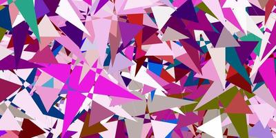 Light Multicolor vector template with triangle shapes.