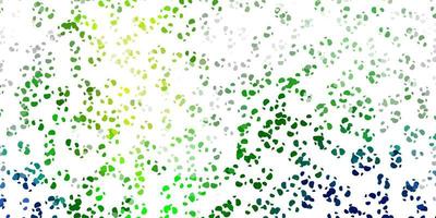 Light blue, green vector texture with memphis shapes.