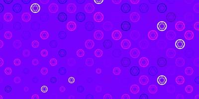 Light Purple, Pink vector pattern with magic elements.