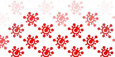 Light Red vector template with flu signs.