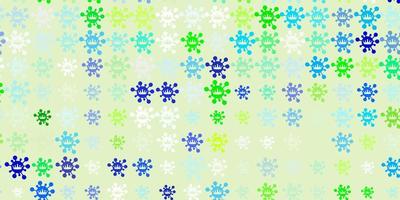 Light Blue, Green vector texture with disease symbols.