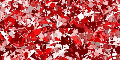 Light Red, Yellow vector pattern with polygonal shapes.