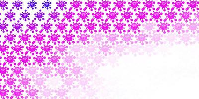 Light Pink vector pattern with coronavirus elements.