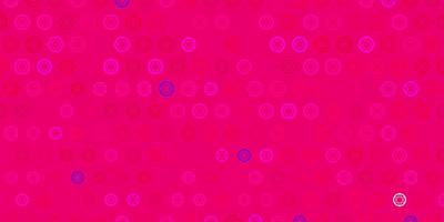 Telón de fondo de vector rosa claro con símbolos de misterio.