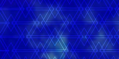 Dark BLUE vector background with triangles.